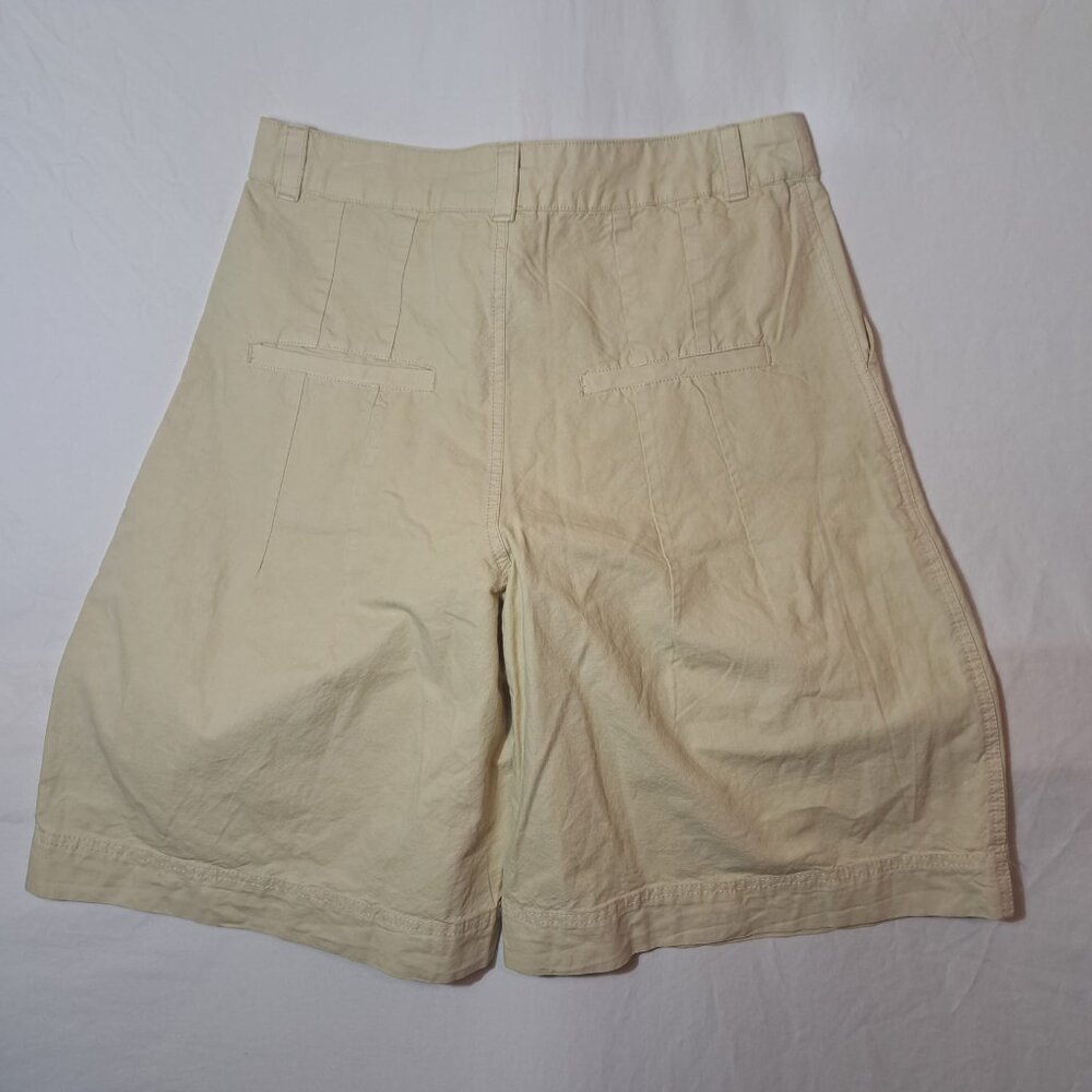 Free People High Street Brown Rice Trouser Shorts Sz 4 New Cotton/Linen - Picture 4 of 15